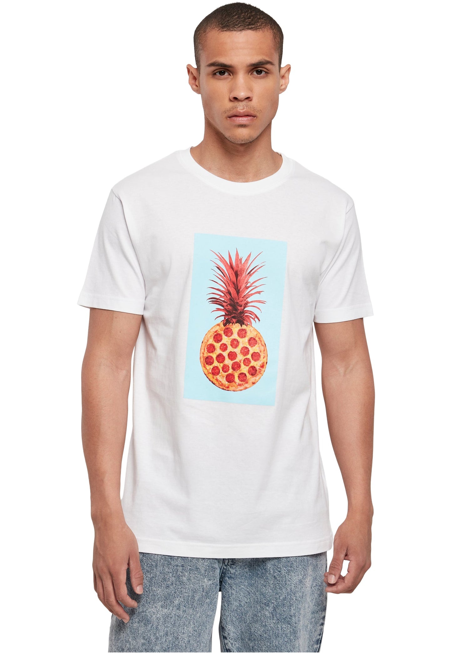 Mister Tee, T-Shirt, Ananas Pizza, verschiedene Farben