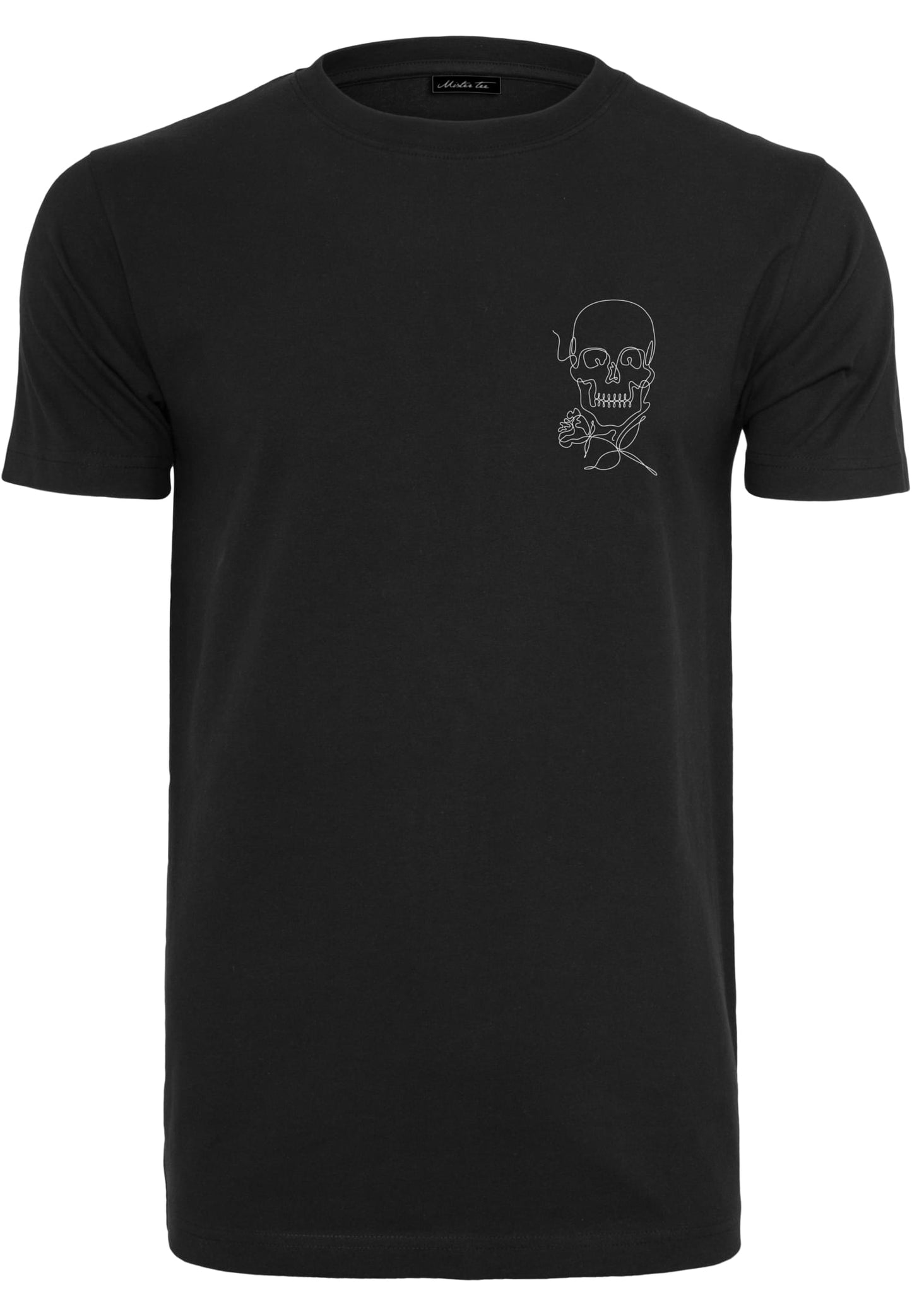 Mister Tee, T-Shirt, Skull One Line Tee, schwarz